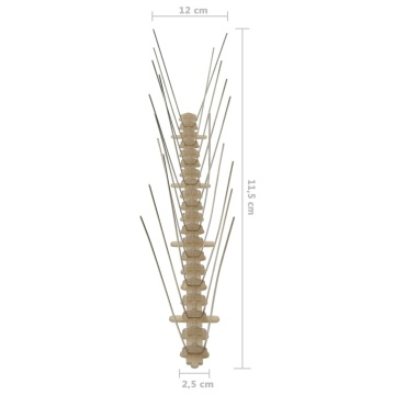 Set bandă cu țepi antipăsări cu 2 rânduri 20 buc. plastic 10 m - Img 6
