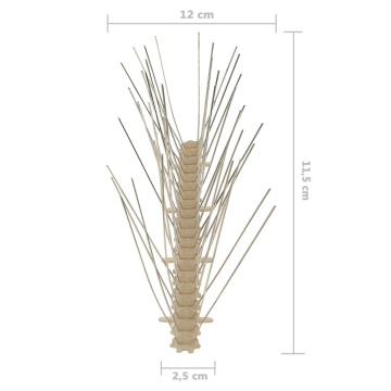 Set bandă cu țepi antipăsări cu 5 rânduri 20 buc. plastic 10 m - Img 6