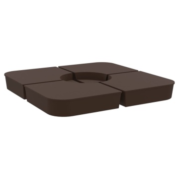 Set bază de umbrelă soare 4 piese pentru suport cruce 100 kg PP - Img 2