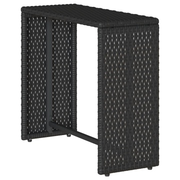 Set canapea de grădină 5 piese cu perne stivuibile din negru - Img 5