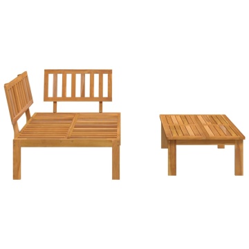 Set canapea din paleți de grădină, 2 piese, lemn masiv acacia - Img 4