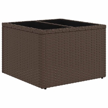 Set canapele de grădină cu perne, 7 piese, maro, poliratan - Img 6