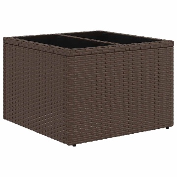 Set canapele de grădină cu perne, 7 piese, maro, poliratan - Img 6