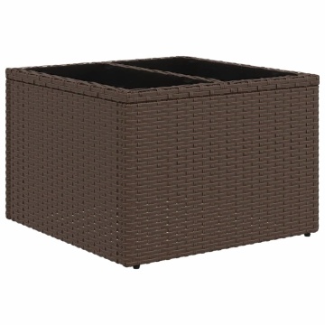 Set canapele de grădină cu perne, 9 piese, maro, poliratan - Img 5
