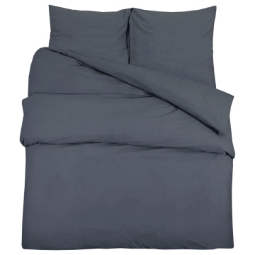 Set cu husă de pilotă, antracit, 260x220 cm, microfibră - Img 2