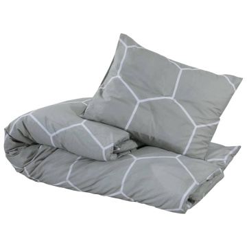 Set cu husă de pilotă, gri, 260x220 cm, bumbac - Img 3