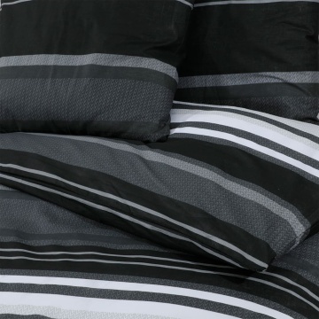 Set cu husă de pilotă, negru și alb, 240x220 cm, bumbac - Img 5
