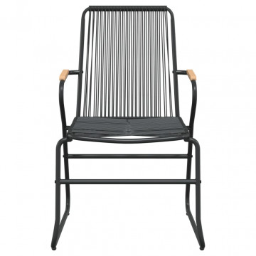 Set cu masă pentru grădină, 3 piese, negru, ratan PVC - Img 5