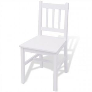 Set cu masă și scaune din lemn de pin, 5 piese - Img 7