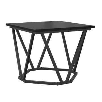 Set de 3 măsuțe de cafea din lemn de stejar negru - Img 2