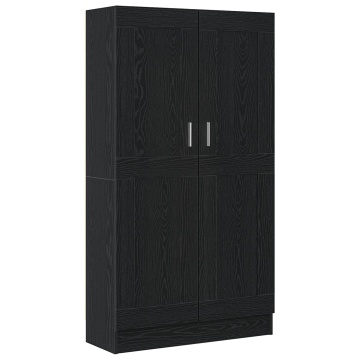 Set de biblioteci 2 buc Negru Stejar 165x30,5x150 cm Lemn prelucrat - Img 2