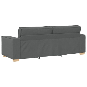 Set de canapele cu perne, 2 piese, gri închis, textil - Img 6