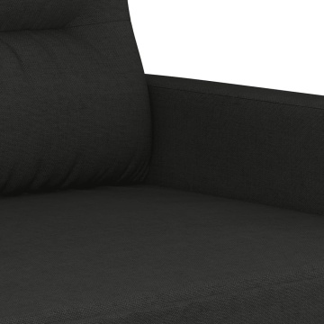 Set de canapele cu perne, 2 piese, negru, textil - Img 7