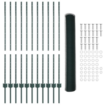 Set de Gard Metalic Set de 2 Verde Metal 25 x 1.2 metri Durabil - Img 4