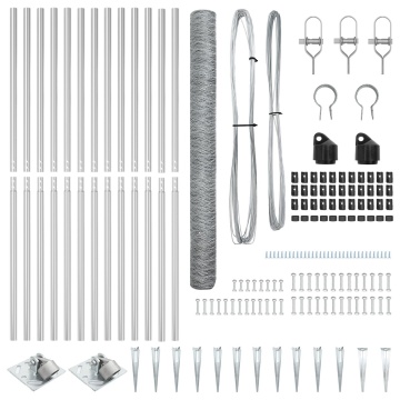 Set de Gard Set de 2 Oțel galvanizat 25 x 1,5 m Durabil - Img 3