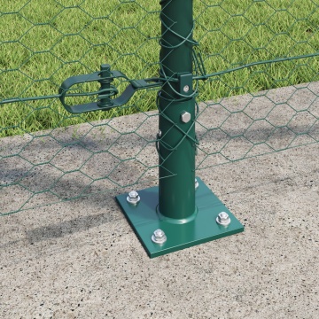 Set de gard Set de 2 Verde Oțel galvanizat, PVC 25 x 1.2 m - Img 4