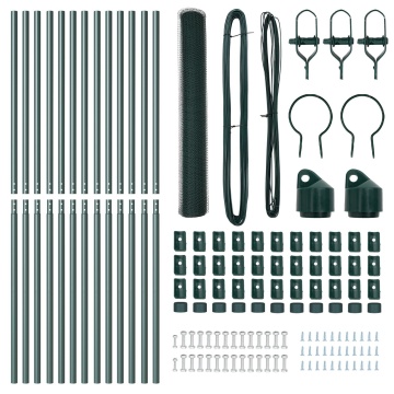 Set de Împrejmuire Set de 2 Verde Oțel cu PVC 25 x 1.2 m - Img 4