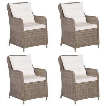 Set de mobilier pentru grădină, 5 piese, maro - Img 3
