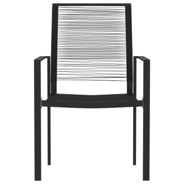 Set de mobilier pentru grădină, 5 piese, negru - Img 4