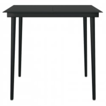 Set de servit masa pentru grădină, 5 piese, gri și negru - Img 5