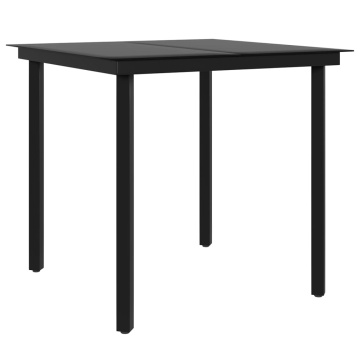 Set de servit masa pentru grădină, 5 piese, maro și negru - Img 8