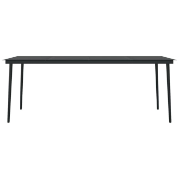 Set de servit masa pentru grădină, 7 piese, negru - Img 4