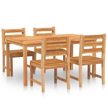 Set de sufragerie de grădină, lemn masiv de tec, 5 piese - Img 2