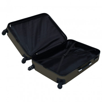 Set de valize cu carcasă rigidă, 3 piese, antracit, ABS - Img 6