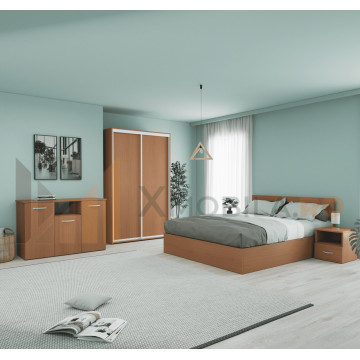 Set Dormitor Smart, Material Pal 18mm, Culoare Cires - Img 1