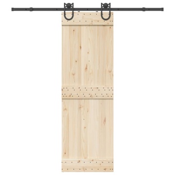 Set feronerie pentru uși glisante, negru, 200 cm, oțel - Img 1