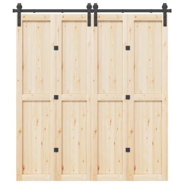 Set feronerie pentru uși glisante, negru, 200 cm, oțel - Img 1