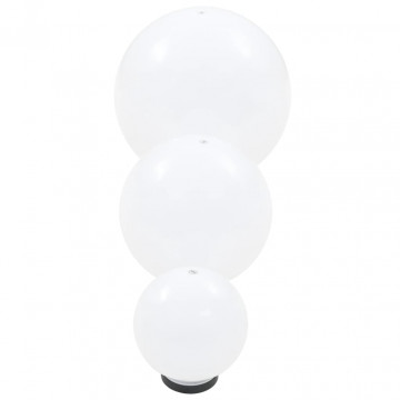 Set lămpi glob cu LED, 6 buc., 20/30/40 cm, PMMA, sferic - Img 8