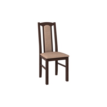 Set masa extensibila Kan 100x135 cm, lemn masiv, culoare nuc, blat din mdf cu 4 scaune tapitate S-37 Boss7 o15, stofa - Img 3