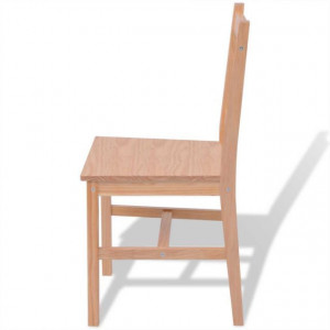Set masă și scaune din lemn de pin, 5 piese - Img 6