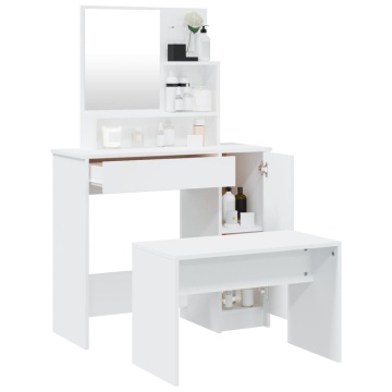 Set măsuță de toaletă, alb, 86,5x35x136 cm - Img 4
