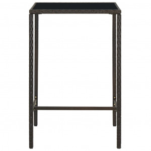 Set mobilier bar de grădină cu perne, 5 piese, maro, poliratan - Img 3