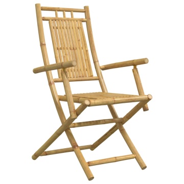 Set mobilier bistro, 3 piese, bambus - Img 6
