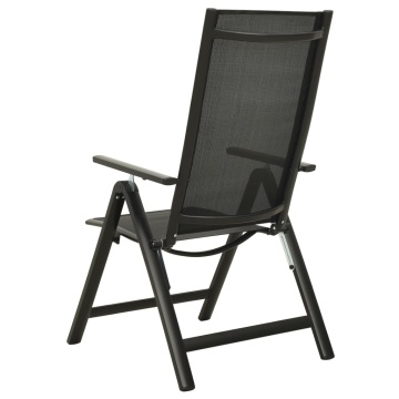 Set mobilier bistro, 3 piese, negru și antracit - Img 6