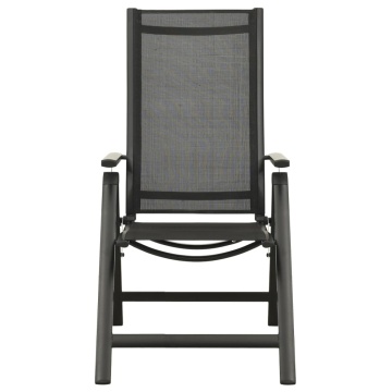 Set mobilier bistro, 3 piese, negru și antracit - Img 8