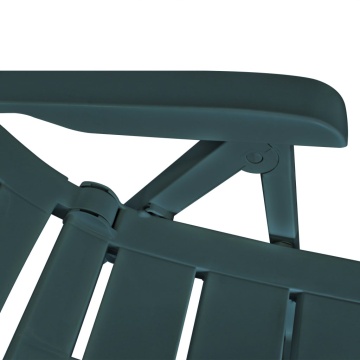 Set mobilier bistro, 3 piese, verde, plastic - Img 7