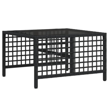 Set mobilier colțar de grădină cu perne 3 piese negru poliratan - Img 7
