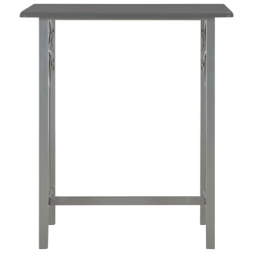 Set mobilier de bar, 3 piese, antracit, lemn și oțel - Img 3