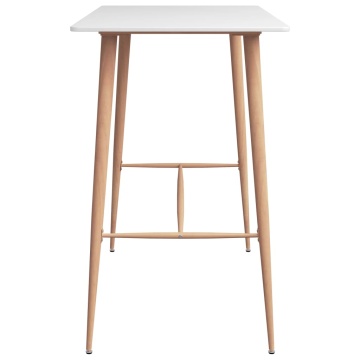 Set mobilier de bar, 5 piese, alb și negru - Img 4