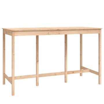 Set mobilier de bar, 9 piese, lemn masiv de pin - Img 8