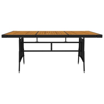 Set mobilier de exterior, 9 piese, negru, poliratan - Img 6