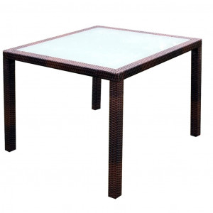 Set mobilier de exterior cu perne, 5 piese, maro, poliratan - Img 6