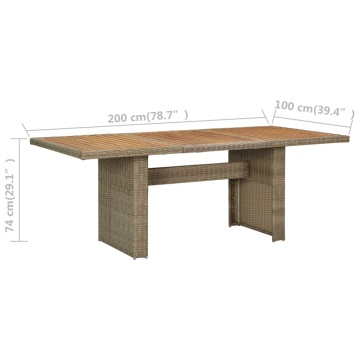 Set mobilier de exterior cu perne, 7 piese, poliratan - Img 7