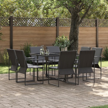 Set mobilier de grădină, 10 piese, cu perne, oțel și textilenă - Img 1