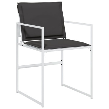 Set mobilier de grădină, 17 piese, cu perne, alb, textilenă - Img 4