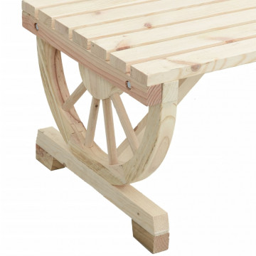 Set mobilier de grădină, 2 piese, lemn masiv de brad - Img 5